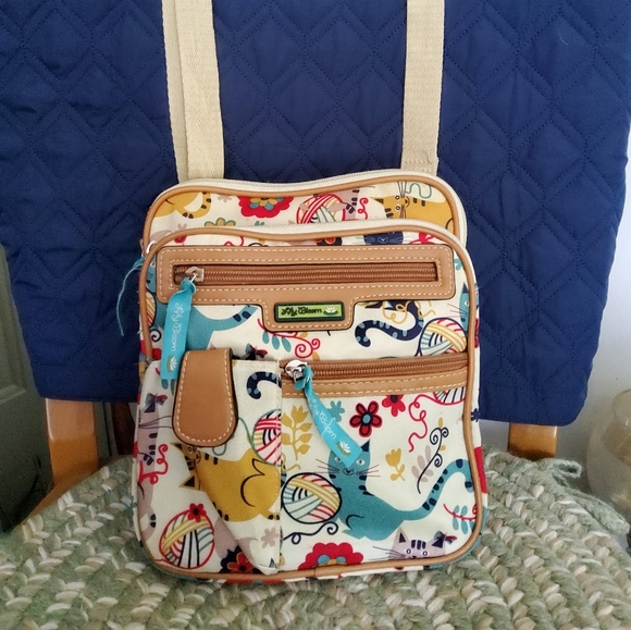 Lily Bloom Bags Lily Bloom Cats And Flowers Crossbody Poshmark
